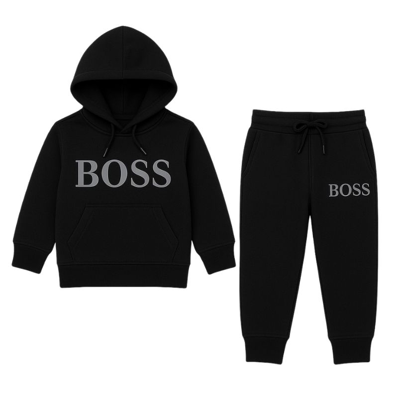Hugo Boss Hoodie & Trousers Set Tracksuit for Baby Boys - Black | 1-4 Years 1 Black Hugo Boss Hoodie & Trousers Tracksuit