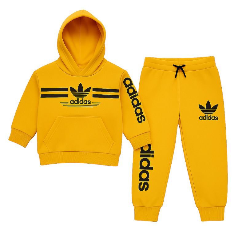 Adidas Kids Tracksuit – 1–3 Years (Boys & Girls) | Original Sportswear Pakistan 1 Yellow Adidas Hoodie & Trousers Tracksuit