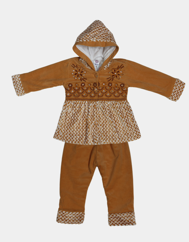 Hoodie & Trouser Set Brown