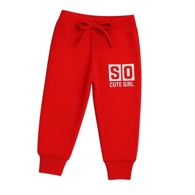 Cute Girl Red Trousers