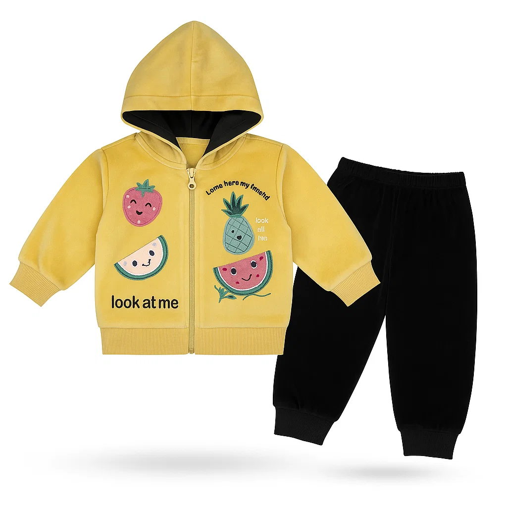 Look At Me– Hoodie & Trouser for Baby Boy | Yellow | 3-6 Months 1 Look at Me Yellow Hoodie & Trouser Set