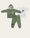 Hoodie, T-Shirt & Trouser green