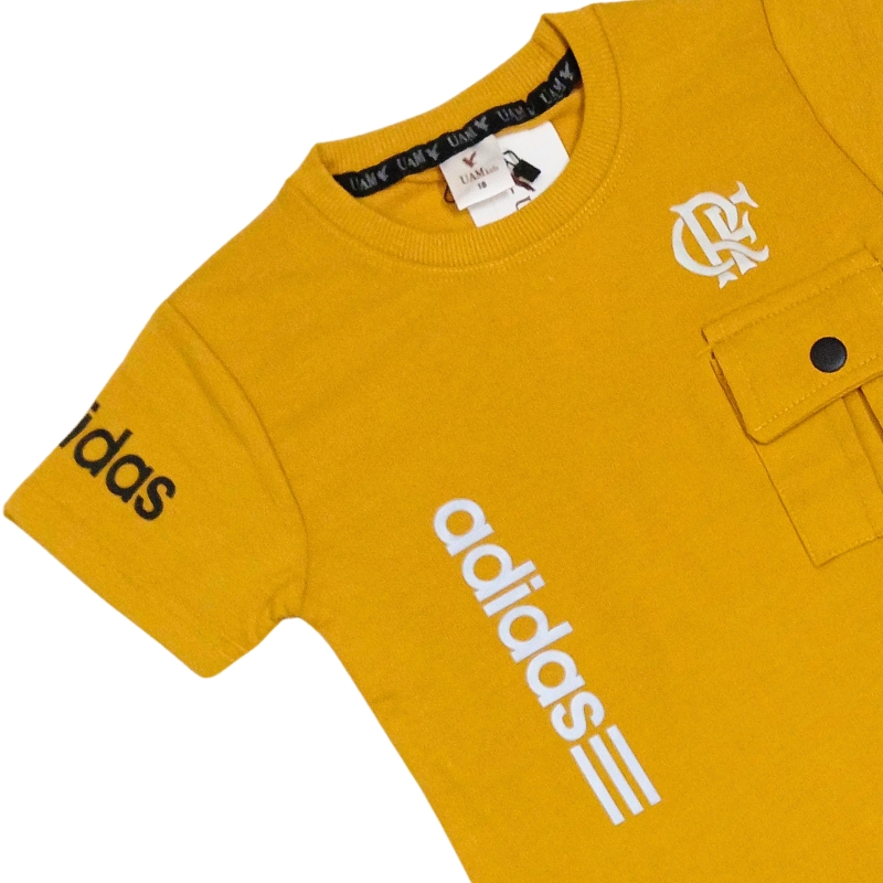 Adidas Baby Boys T-Shirt and Shorts Yellow