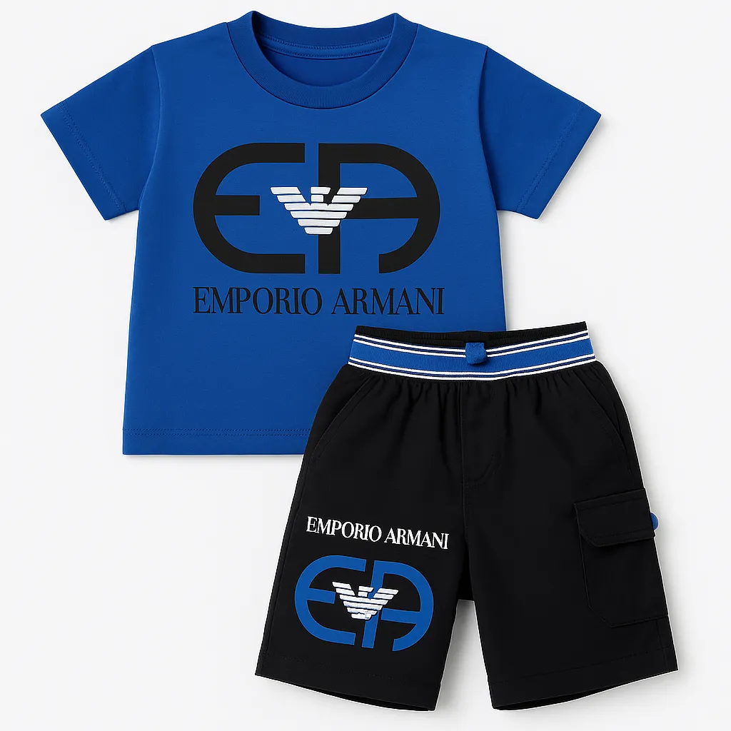 Baby T-Shirt & Shorts – Luxury for Little Ones 1 Emporio Armani T-Shirt and Short Baby Boys