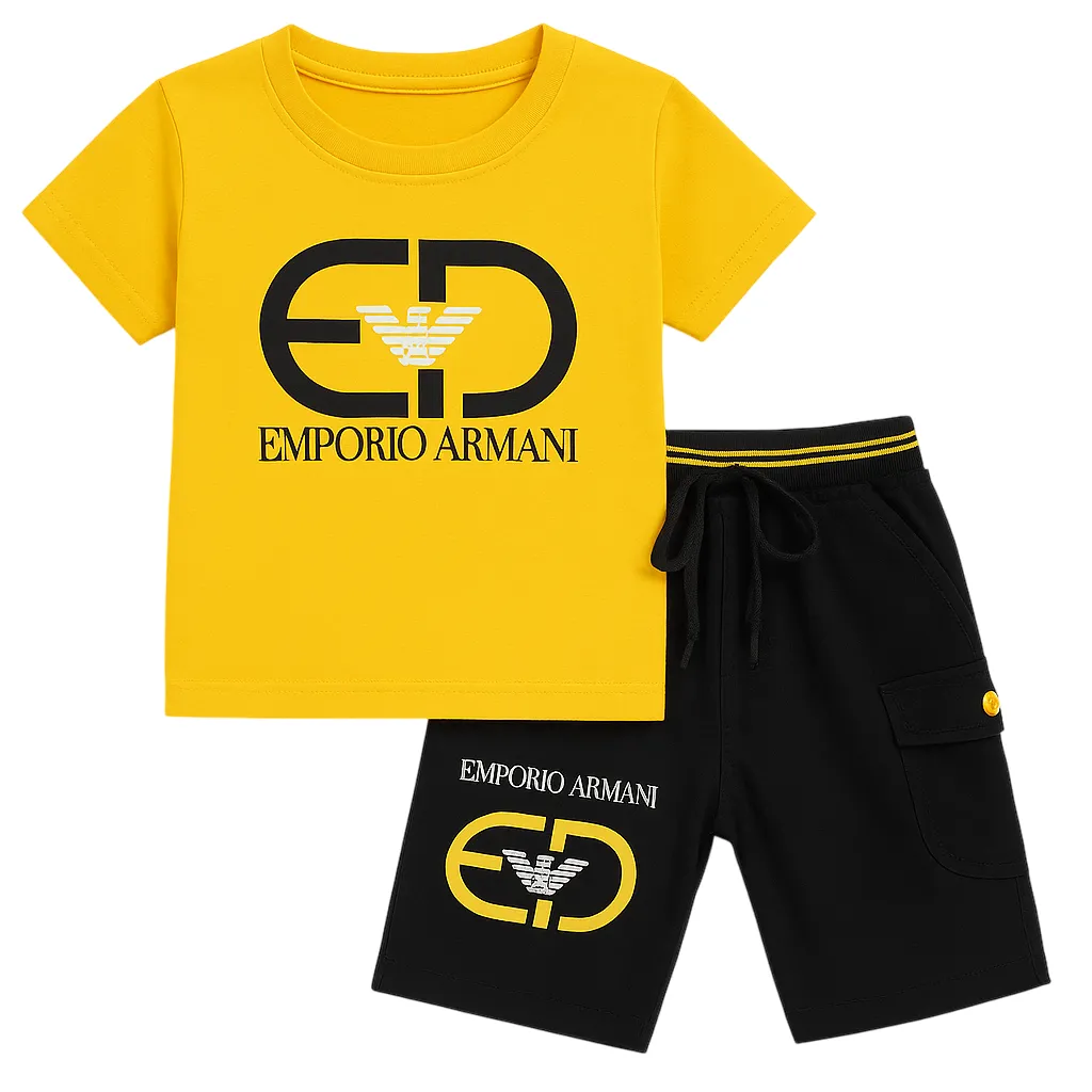 Baby T-Shirt & Shorts – Elegant Luxury for Infants 1 Emporio Armani Baby T-Shirt & Shorts