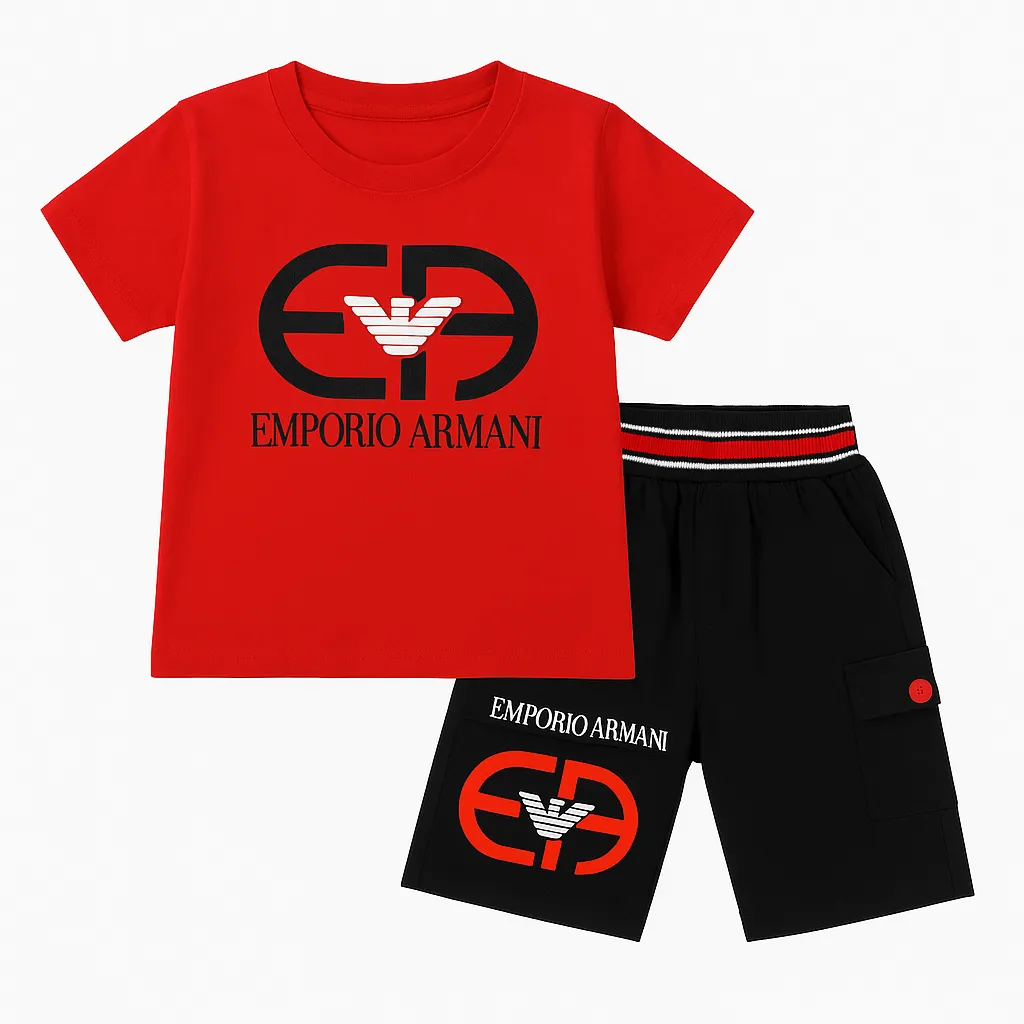 Baby T-Shirt & Shorts – Luxury for Little Ones 1 Emporio Armani T-Shirt and Short Baby Boys