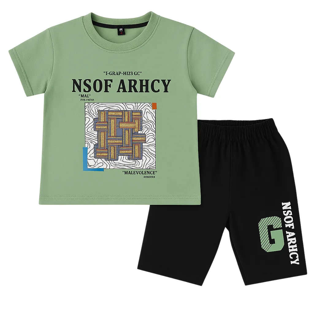 Premium Cotton Summer Outfit for Toddler Boys – Ultra-Soft, Breathable T-Shirt & Shorts Set (Ages 1–4) 1 Nsof T-shirt and Shorts for baby Boys