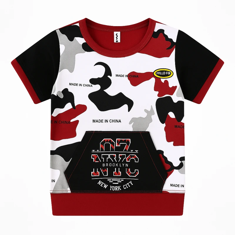 Newyork City T-Shirt and Shorts Red and Black