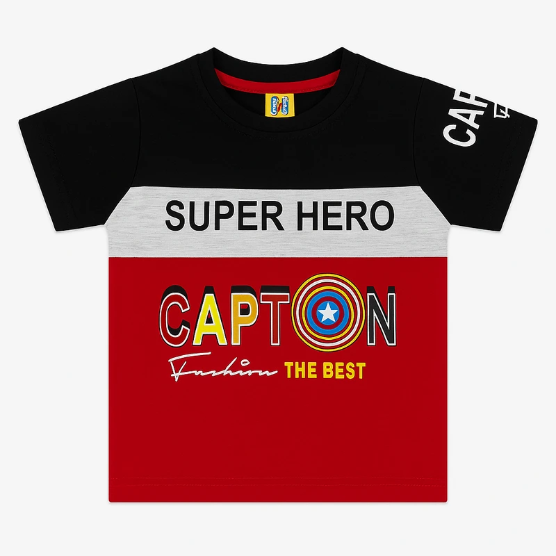 Capton T-Shirt Red and Black