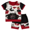 Newyork City Kids T-Shirt & Shorts Set – Red & Black | Ages 1–4 Years 2 Newyork City T-Shirt and Shorts Red and Black