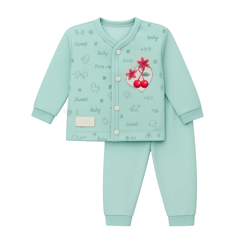 Newborn Baby Clothing Set – Soft & Cozy Shirt and Trousers | Green | Unisex 1 Newborn Mint Green baby set shirt and trouser