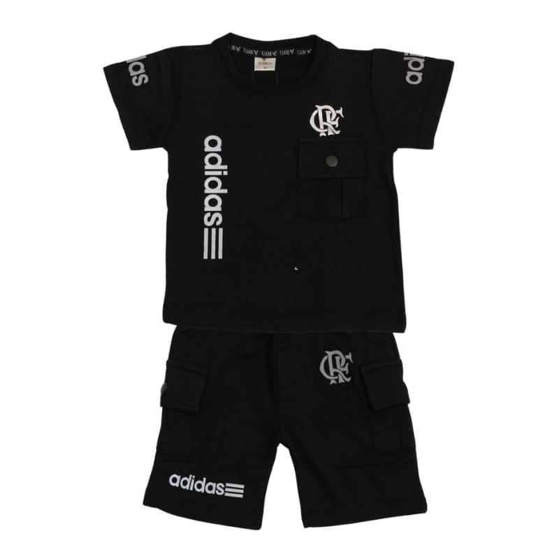 Baby Boys T-Shirt and Shorts Outfit – Soft & Breathable Summer Set 1 Adidas T-shirt and Short Pants